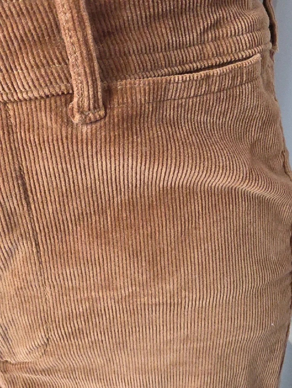 EVERLANE Toasted Coconut Flat Front Stretch Corduroy Straight Wide Leg Pants 2